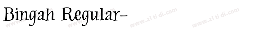 Bingah Regular字体转换
